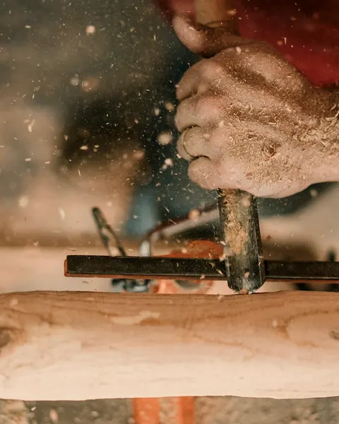 Style reference photo: mallet & chisel